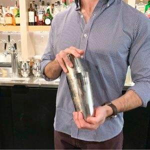 Rhoback Mens Buttondown / XL / Blue & White check